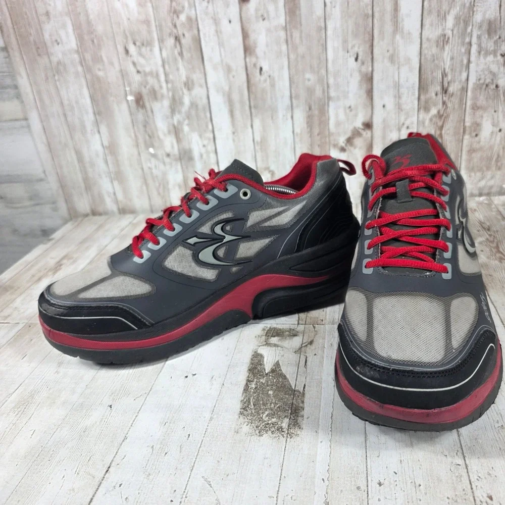 Gravity Defyer G-Defy Ion Mens Grey Black Red‎ Walking Shoes TB9022MRG-W Size 12